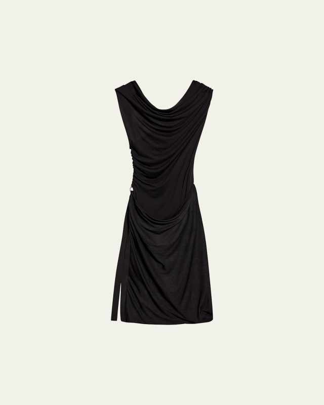 Sleeveless Draped Jersey Dress